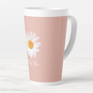 Café Latte Caneca Flor de Margarida – Verão Botânico Aconcheg