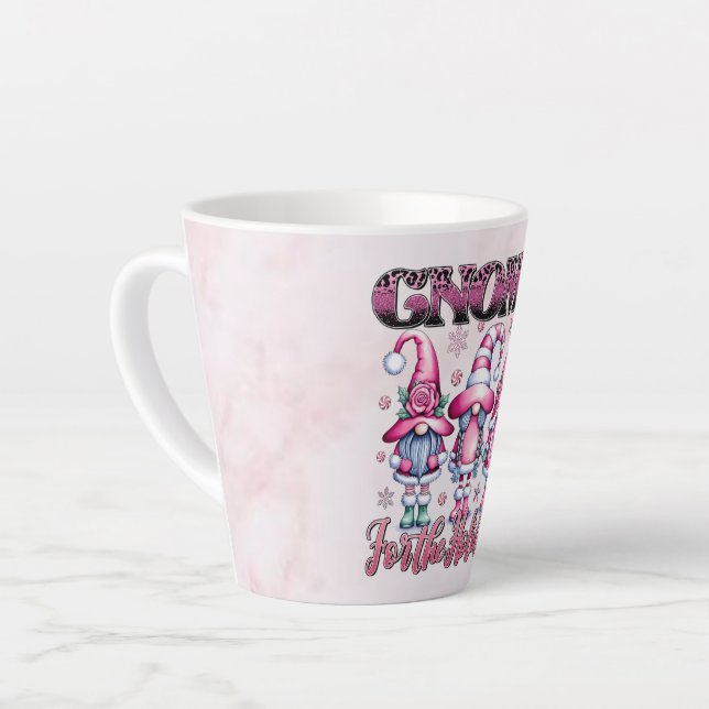 Café Latte Caneca Gnome de Natal Fofo (Ângulo esquerdo)