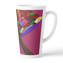 Caneca Grande com Arte de Personagem de Cogumelo c