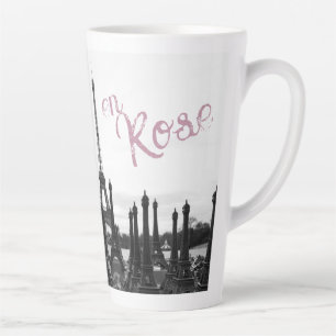 Café Latte Caneca latina da Torre Eiffel de La Vie en Rosa Pa