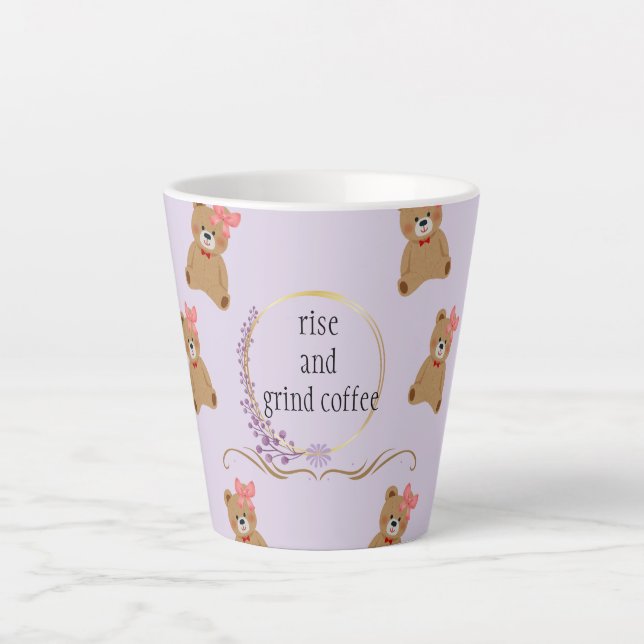 Café Latte caneca latina de coquete (Frente)