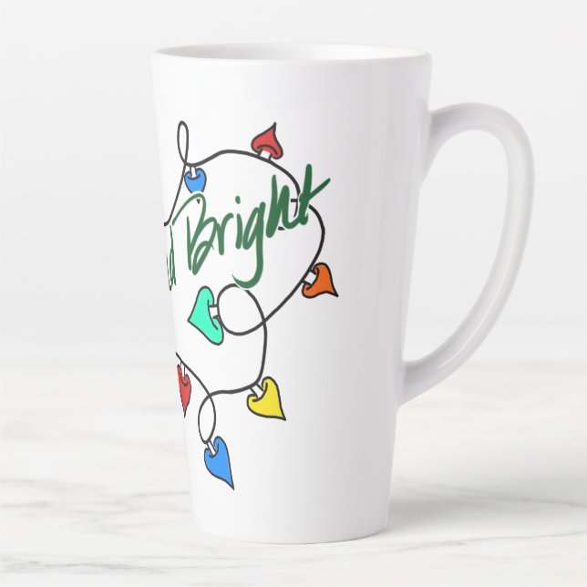 Café Latte caneca luzes de natal (Direita)