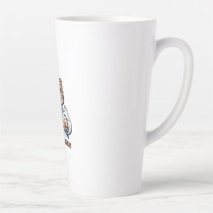 Café Latte Caneca Personalizada de Gato Scottish Fold Cientis