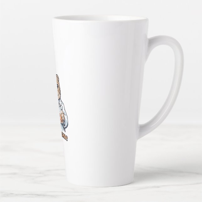 Café Latte Caneca Personalizada de Gato Scottish Fold Cientis (Direita)