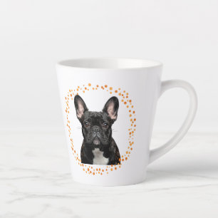 Café Latte Caneca personalizada laranja pastel com foto de bu