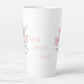 Café Latte Caneca rosa Melhor mãe de todos os tempos - Presen