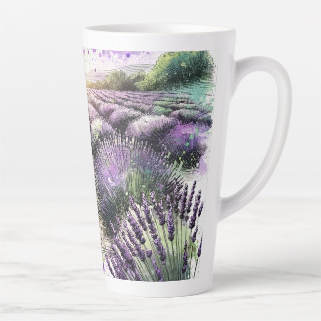Café Latte Caneca Serenidade Flor de Lavanda (Direita)