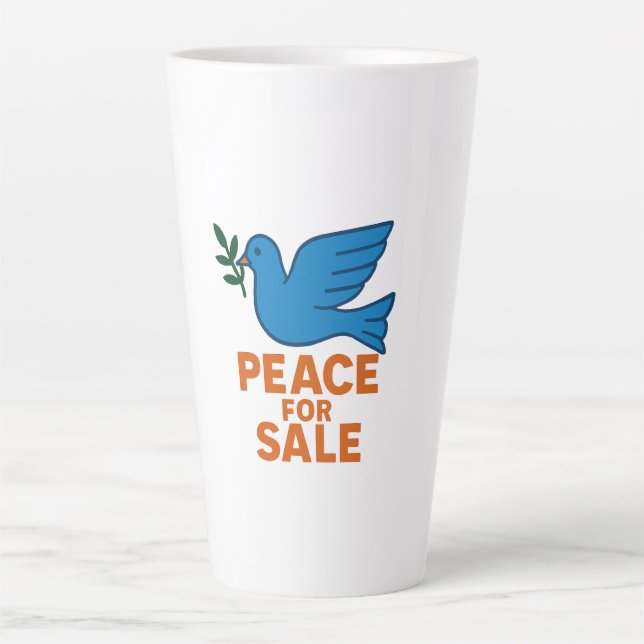 Café Latte Caneca Temática da Paz, Caneca de Viagem (Frente)