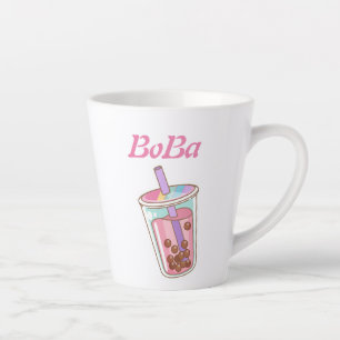 Café Latte chá boba chá de bolha caneca latina