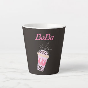 Café Latte chá boba chá de bolha caneca latina