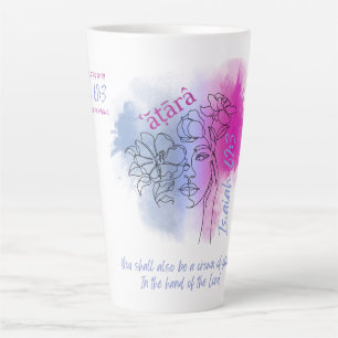 Café Latte Criado para Ser uma Coroa (Isaías 62:3) Caneca de