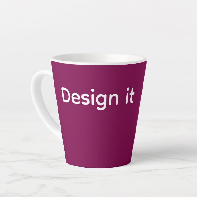 Café Latte Crie seu Concurso de Caneca Promocional (Ângulo esquerdo)
