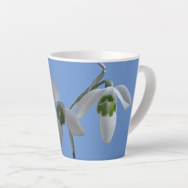 Café Latte Cust. Caneca de Lata Azul (Ângulo direito)