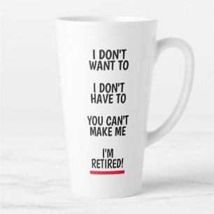 Café Latte Dama de aposentadoria engraçada grande caneca de 