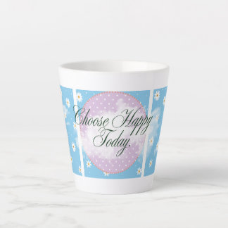 Café Latte desenho de caneca de flor inspirador