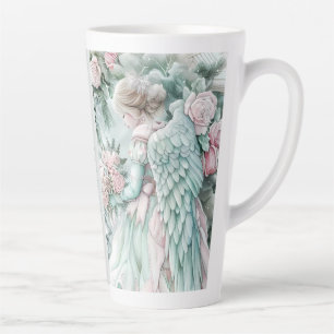 Café Latte Elegância de Natal Vitoriana – Caneca de Férias