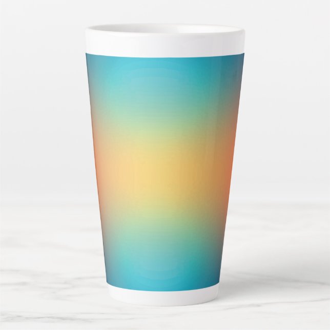 Café Latte gradiente de forma livre em caneca (Frente)