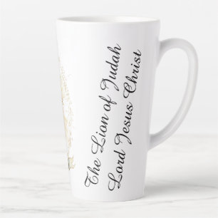 Café Latte Majestoso Leão de Judá Senhor Jesus Cristo Caneca 