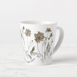 Café Latte O rendas da Rainha Anne em uma pequena caneca de c