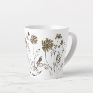 Café Latte O rendas da Rainha Anne em uma pequena caneca de c