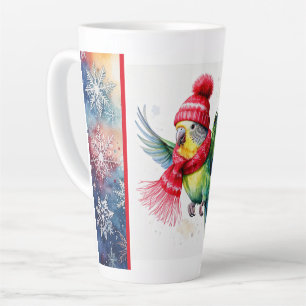 Café Latte Pais voadores de chapéu de inverno e caneca de tar