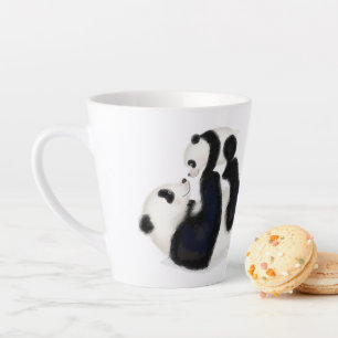 Café Latte Panda e filhote "Melhor mãe de sempre" caneca lati
