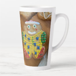 Café Latte Pão de gengibre e biscoitos de menina caneca de Na