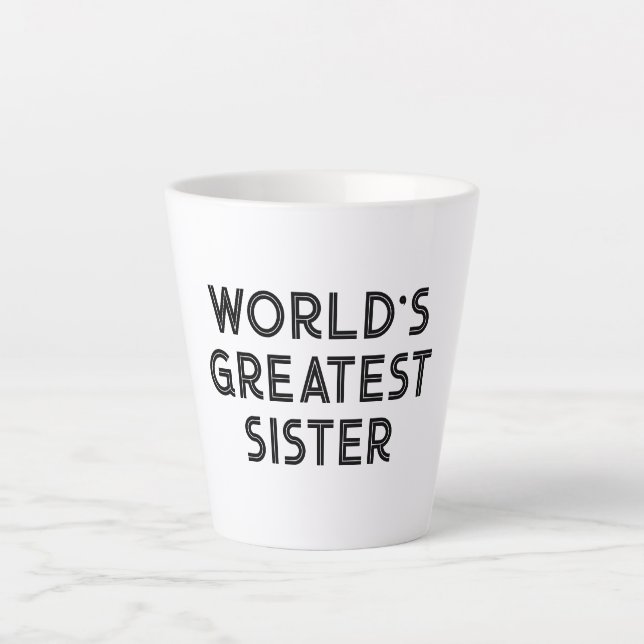 Café Latte Pequeno presente de caneca latta para a Maior Irmã (Frente)