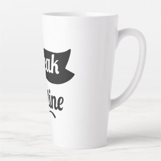 Café Latte Quebre seu design de caneca de rotina