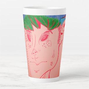 Café Latte Recursos de Criaturas Animação Caneca Grande