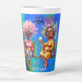 Café Latte Senhora de vinho Quirky, mas primeira caneca latin