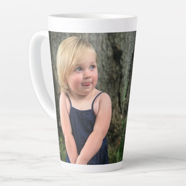 Café Latte Seu caneca de 2 fotos, caneca de 12 ou 17 oz (Ângulo esquerdo)