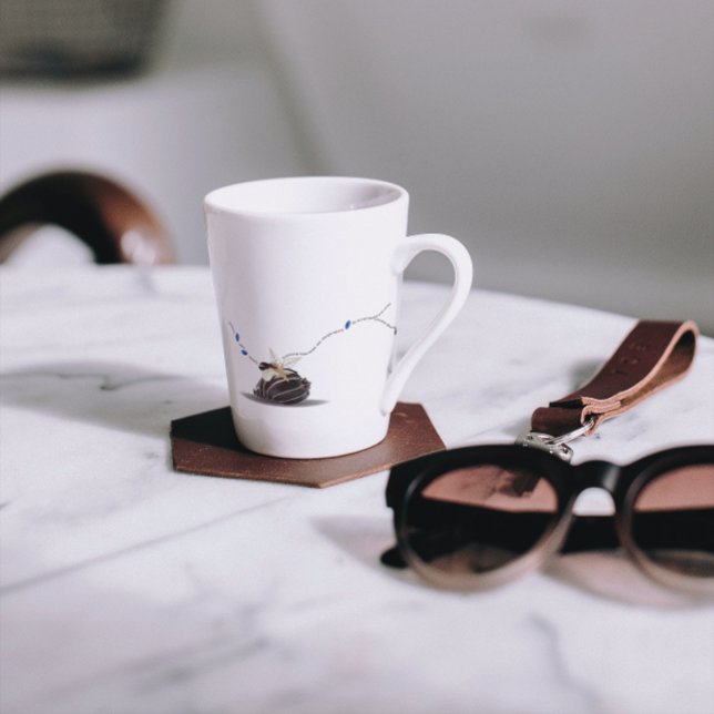 Café Latte Um caneca de Natal branco personalizado, dizendo (Criador carregado)