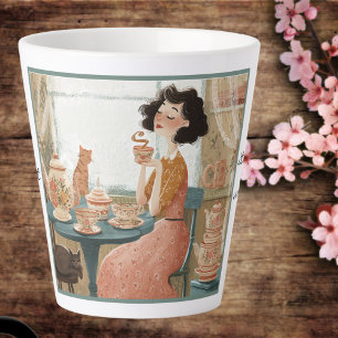 Café Latte Uma caneca de amante de chá de humor caprichoso.