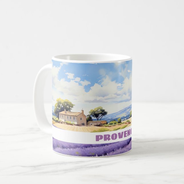 Café Lavanda na caneca de viagem da Proveniência (Frente Esquerda)