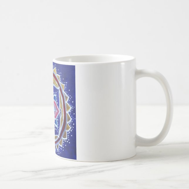 Café Linda caneca branca-clássica de 325 ml de Mandala (Direita)