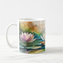 Linda caneca de flores Lotus