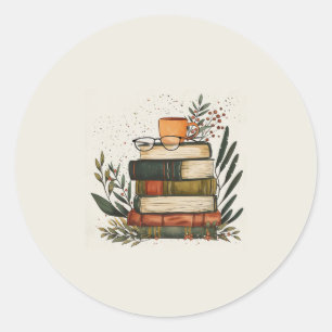 Café Livro Pilha Adesivo