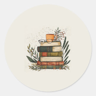 Café Livro Pilha Adesivo