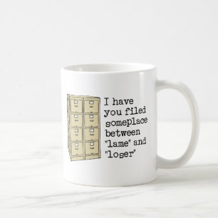 Café Localizado entre Lame e Perdedor Caneca de Insulto