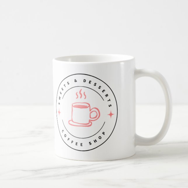 Café Logotipo de Caneca Doce e Sobremesa (Direita)