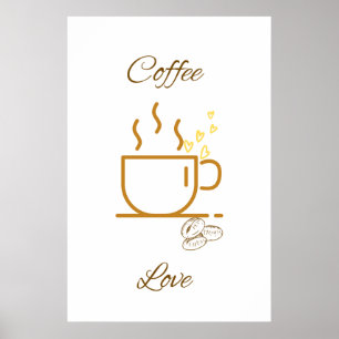 Café Love Art Impressão