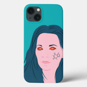 Café Lover Girl Blue Hair Café Tatuagem