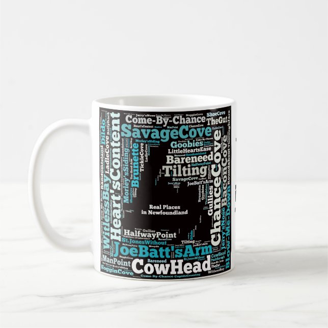 Café Lugares reais na caneca de Terra Nova (Esquerda)