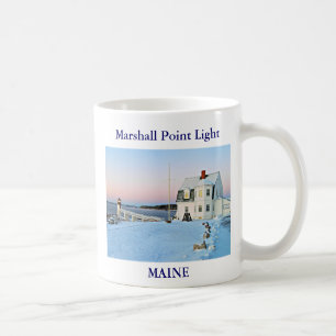 Café Luz do ponto de Marshall, caneca de Maine