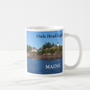Café Luz principal das corujas, caneca de Maine