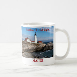 Café Luz principal de Portland, caneca de Maine