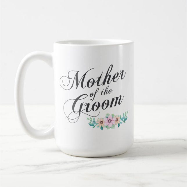 Café Mãe do noivo que Wedding a caneca clássica de | (Esquerda)