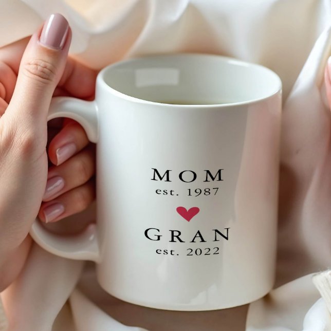 Café Mãe Moderna | Ano de Fundação da Avó. Caneca de Ca (Criador carregado)