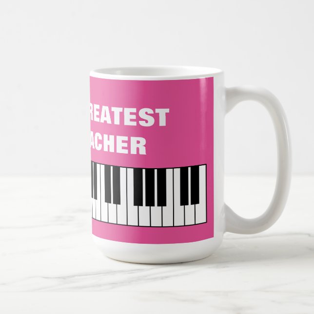 Café Maior Professora de Piano do Mundo - caneca jumbo (Direita)